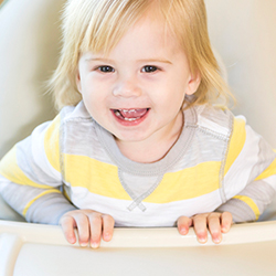 toddler smiling