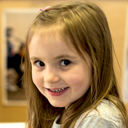 girl smiling at school