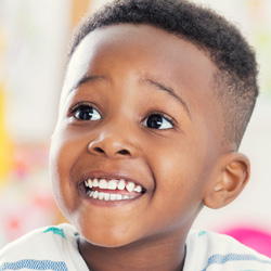 boy smiling at school