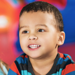 boy smiling at school