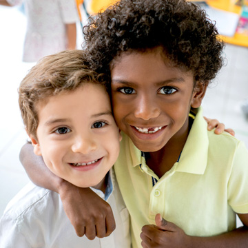 two boys smiling