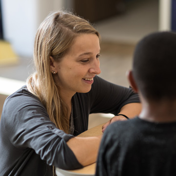 teachers helping student