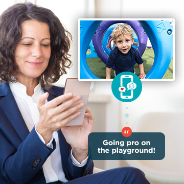 Mobile_App-PLA mom looking at phone