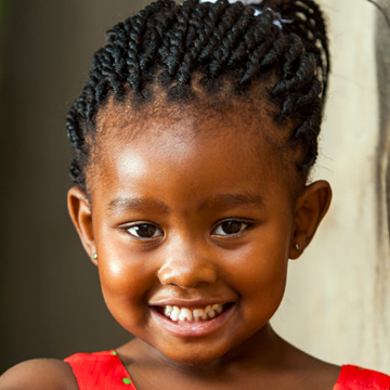 young girl smiling