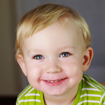 little boy smiling